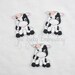 Cow felties - Cow with flower felties - pre-cut feltie - Wholesale felties - hair bow centers - hair bow supplies - bow centers