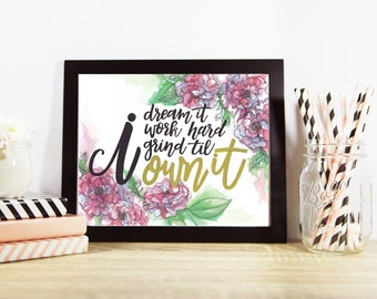 Beyonce "Formation" Lyric Quote Watercolor Wall Art Print *FREE SHIPPING*