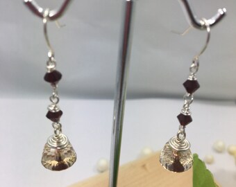 Red Champagne earrings
