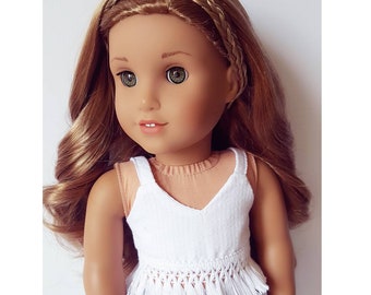 18 ich doll clothes white tank top with fringe