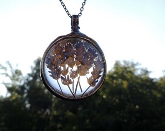 raw, Lavender Necklace, Terrarium Jewelry, Lavender Necklace, Botanical Jewelry, Real Flower Necklace, Floral Necklace, Gardener Jewelry