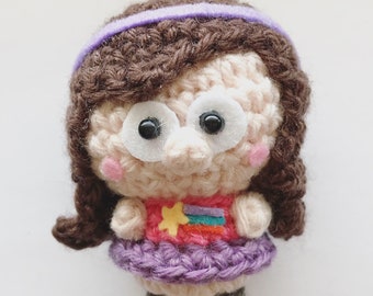 Gravity Falls, Mabel, Amigurumi, crocheted figurine, character, little doll, cartoon series, presentidea, kawaii, cute, Mytery Shack