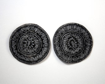 NEW! 1.5 inch Enamel Earrings