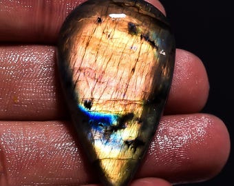 60% Off Natural AAA Labradorite Cabochon, Labradorite Jewelry, Labradorite Gemstone, Labradorite, Gemstones 44.20 Crt 37x22x7 MM Sf466