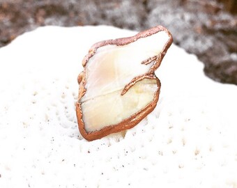 Copper Electroformed Shell Statement Ring