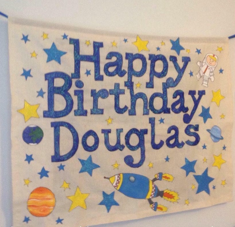 making a happy birthday banner