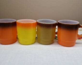 Fire King Mugs, Two Tone Mugs