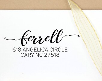 Personalized Return Address Stamp, Wedding Rubber Stamp, Script Custom Address, Housewarming gift