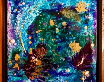 Palace - Abstract Encaustic Painting