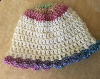 Rainbow Crocheted Newborn Hat