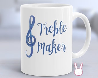 Treble Clef - Music Note - Music Teacher Gift - Music Student Gift - Piano Teacher Gift - Musician Mug - Music Lover Gift - Music Decor