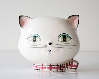 Vintage Mid-Century Holt Howard Ceramic Kozy Kitten - Cat String Dispenser