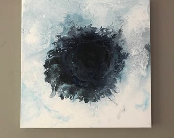 Husky Eye - Fluid Acrylic Painting on Cotton Canvas