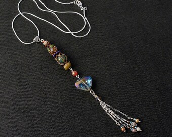 Fancy Beadwoven Pendant with heart