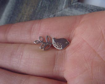tiny little love bird earrings