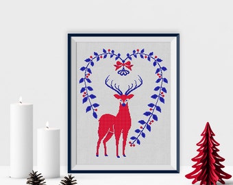 Deer cross stitch | Etsy