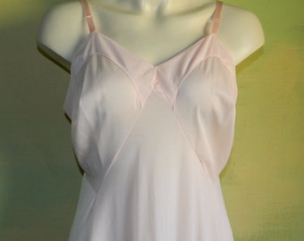 40s 38 Van Raalte Philmy Peach Full Slip No Lace Made in the U.S.A.