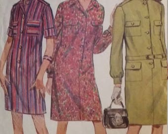 Vintage Simplicity Sewing Pattern Size 12 Bust 32 Step-In Dress in Two Lengths