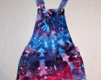 CUSTOM Tie Dyed Short-Overalls
