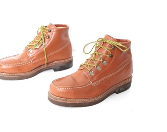 womens size 10 WORK leather 80s 90s RUSTIC HIKING boots