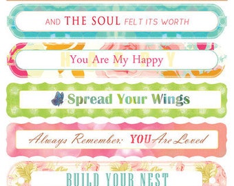 Websters Pages - Nest Collection - Cardstock Stickers - Sentiments