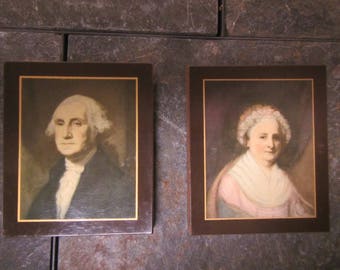 Pyraglass George and Martha Washington Pictures, ** 3 1/2 by 4 inches