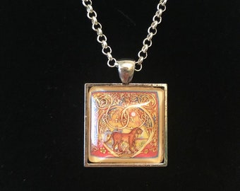Leo Postage Stamp Necklace