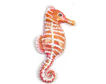 Handmade Seahorse Christmas Ornament Nautical Ornament Beach Decor Beach Christmas Nautical Christmas Seaside Christmas