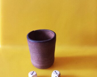 Genuine Leather Dice Cup with 3 Dices ,Leather Dice Cup,Dice Shaker,German Dice Cup Game,Dice Game,Dices Cup,Dice Cup Game,Dice Table Game