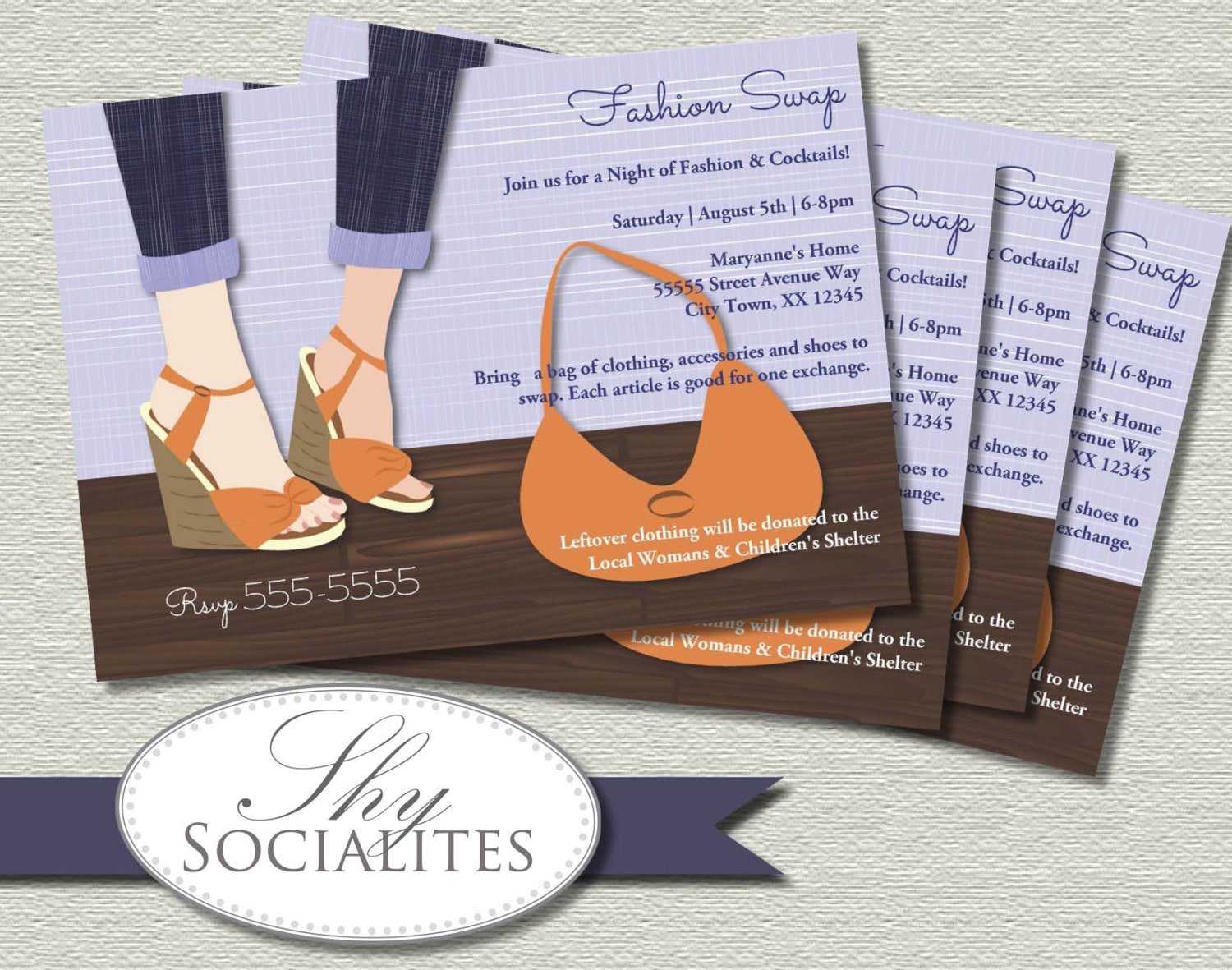 Clothing Party Invitations Clothing Exchange Fashion Swap