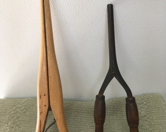 Vintage hair curling items