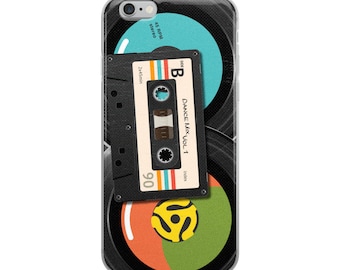 Retro Mix Tape and 45s iPhone Case