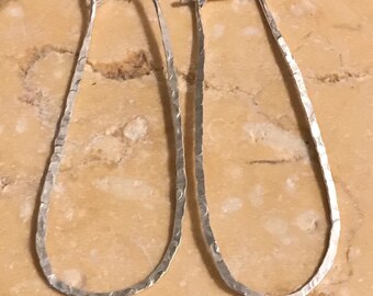 Hammered hoop earrings