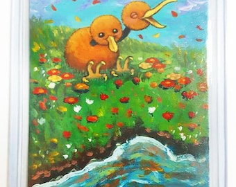 Pokemon Altered Card Hand Painted Art Doduo