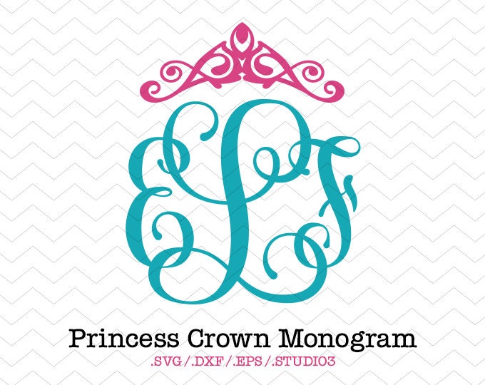 Free Free 166 Princess Crown Monogram Svg SVG PNG EPS DXF File