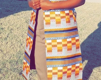 African Print Cardigan