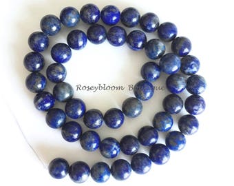 8mm, 10mm Lapis Lazuli Bead-Lapis Lazuli Strand-Natural Genuine Lapis Lazuli-Gemstone Beads-Gemstone by Strand-Australian Sellers Suppliers