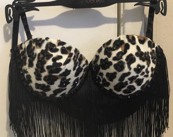 Animal print bustier| Selena Quintanilla Inspired
