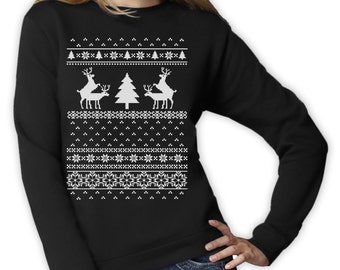 Humping reindeers Ugly Christmas sweater - Crewneck Sweatshirt