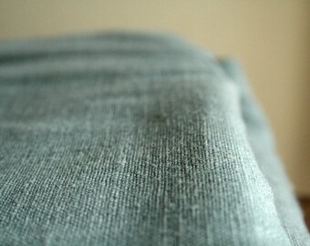 LINEN FABRIC / steel blue / heavy weight linen / half yard / yardage