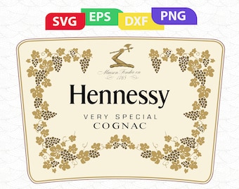 Hennessy svg file ennessy label Hennessy cricut files Hennessy logo hennessy bottle svg hennessy gifts clipart alcohol cognac eps png dxf