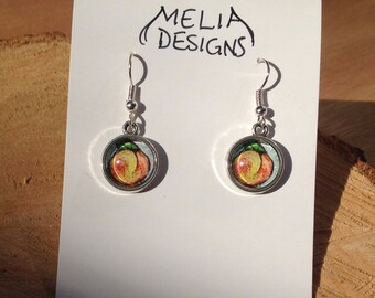 Peach earrings
