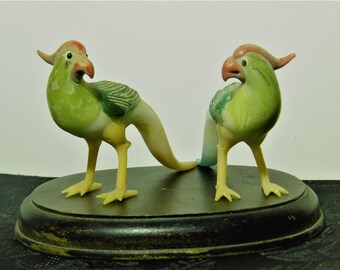 Antique Chinese Handblown Peking Glass Birds