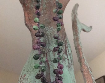 Ruby Zoisite Gemstone Necklace