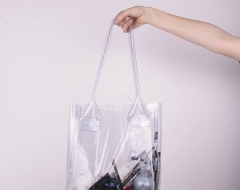 Transparent shoulder bag