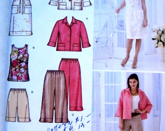 Simplicity 3757 Womens Dress Tunic Pants Shorts Jacket Sewing Pattern Bust 32 to 36
