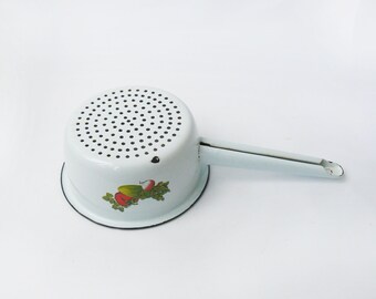 Colander Vintage Strainer Enamel Colander Vintage Kitchen Vintage Enamelware Colander Strainer Vintage