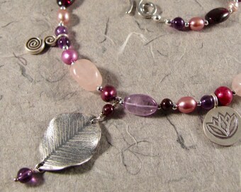 Wine and Roses Necklace