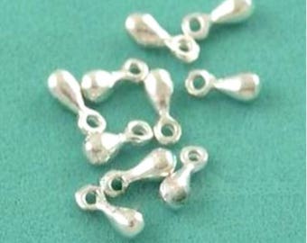 30 pcs Silver Plated Chain End beads - A0107