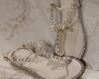 Ivory Wedding Sandals Ivory Bridal Sandals with Pearls and Crystals Destination Wedding Sandals Beach Wedding Sandals Beach Wedding Shoes